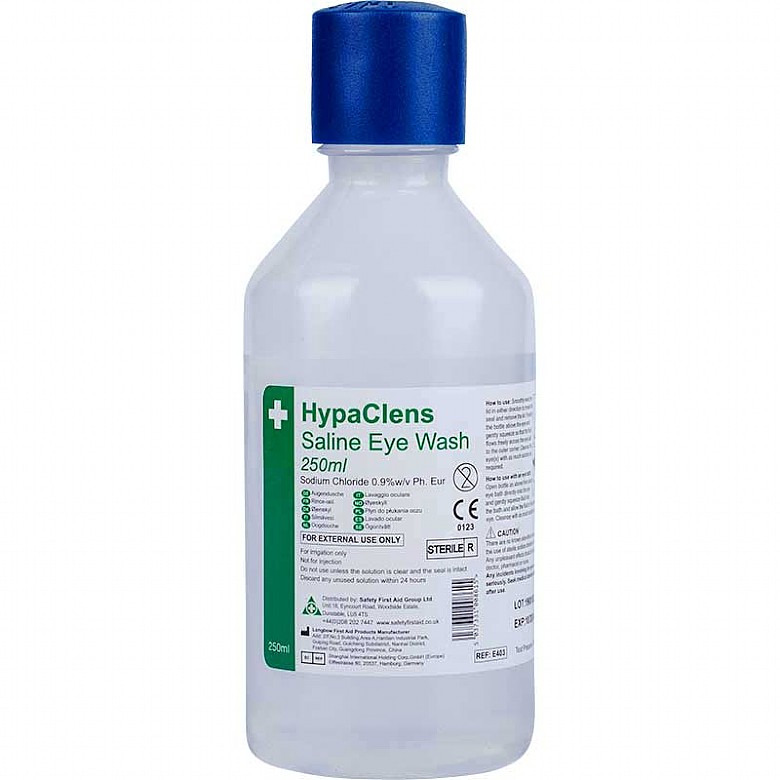 HypaClens Sterile Eye Wash Bottle 250ml Bottles Safety First Aid